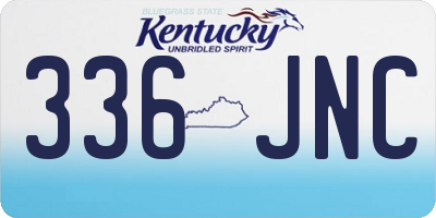 KY license plate 336JNC