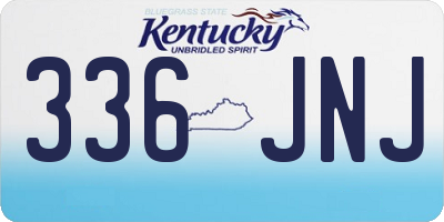 KY license plate 336JNJ
