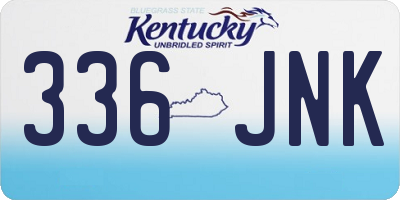 KY license plate 336JNK