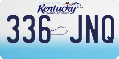 KY license plate 336JNQ