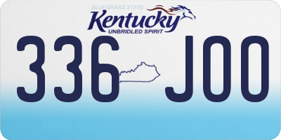 KY license plate 336JOO