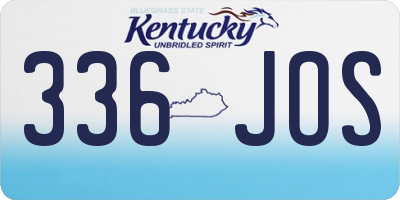 KY license plate 336JOS
