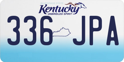 KY license plate 336JPA