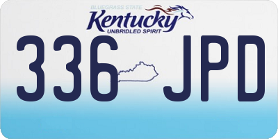 KY license plate 336JPD