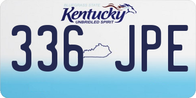 KY license plate 336JPE