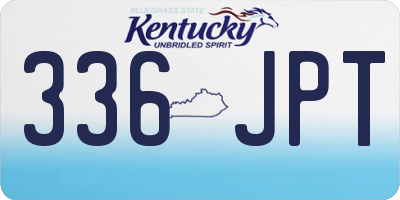 KY license plate 336JPT