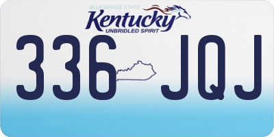 KY license plate 336JQJ