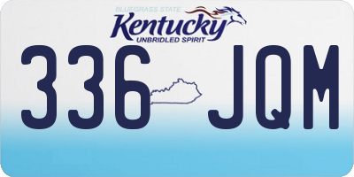 KY license plate 336JQM