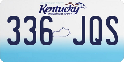 KY license plate 336JQS