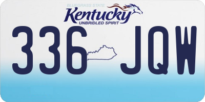 KY license plate 336JQW