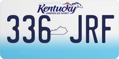KY license plate 336JRF