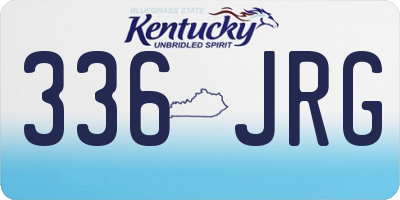 KY license plate 336JRG
