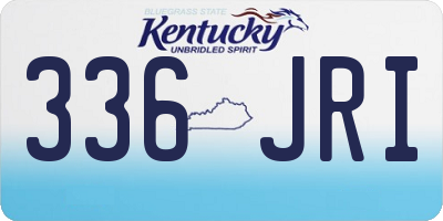 KY license plate 336JRI