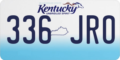 KY license plate 336JRO