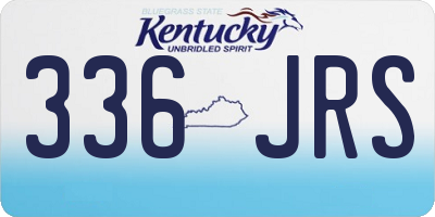 KY license plate 336JRS