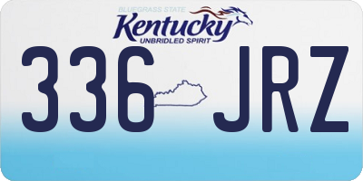 KY license plate 336JRZ