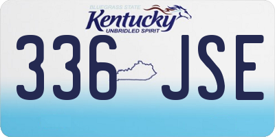 KY license plate 336JSE