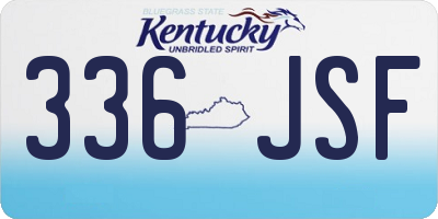 KY license plate 336JSF