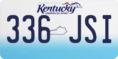KY license plate 336JSI