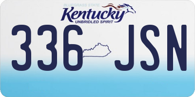 KY license plate 336JSN