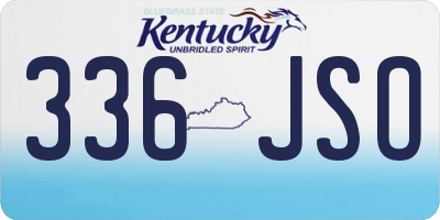 KY license plate 336JSO