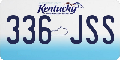 KY license plate 336JSS