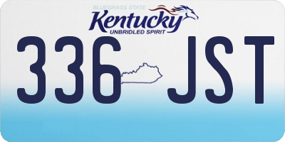 KY license plate 336JST