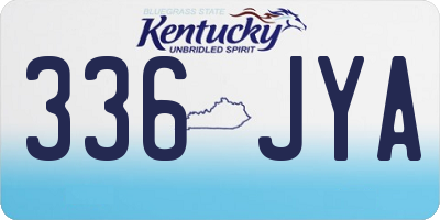 KY license plate 336JYA