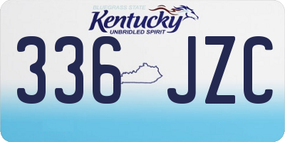 KY license plate 336JZC
