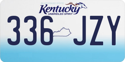 KY license plate 336JZY