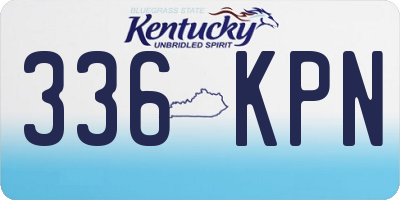 KY license plate 336KPN