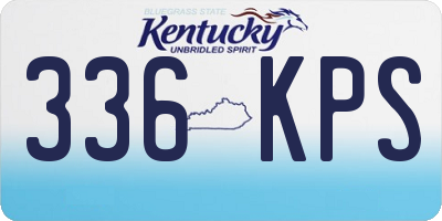 KY license plate 336KPS