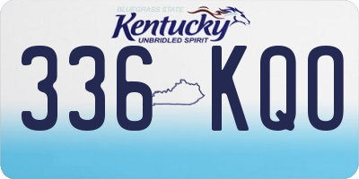 KY license plate 336KQO