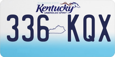 KY license plate 336KQX