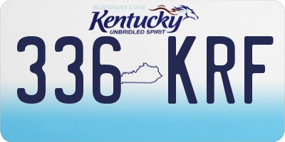 KY license plate 336KRF