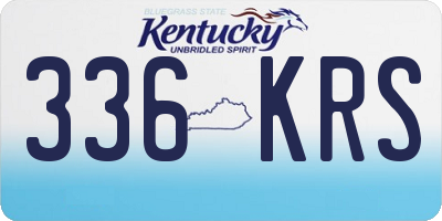KY license plate 336KRS