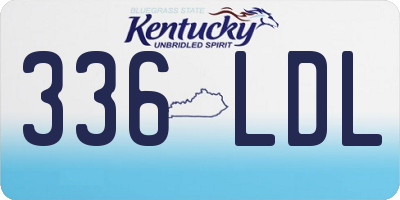 KY license plate 336LDL