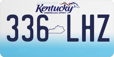 KY license plate 336LHZ