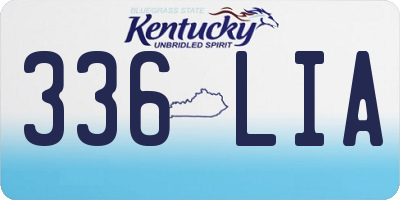 KY license plate 336LIA