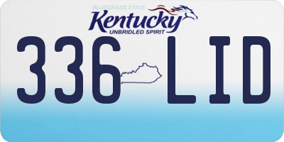KY license plate 336LID