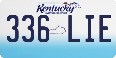 KY license plate 336LIE