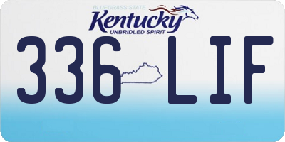 KY license plate 336LIF