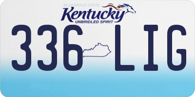 KY license plate 336LIG
