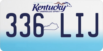 KY license plate 336LIJ