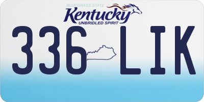 KY license plate 336LIK