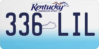 KY license plate 336LIL