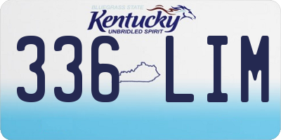 KY license plate 336LIM
