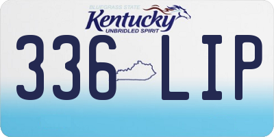 KY license plate 336LIP