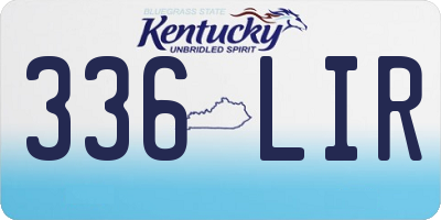 KY license plate 336LIR