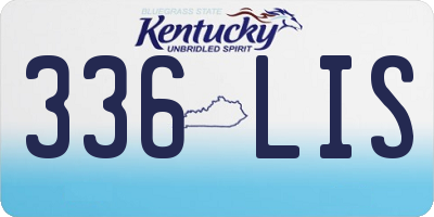 KY license plate 336LIS